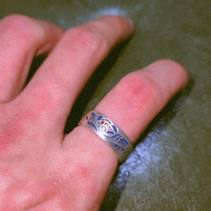 실버 925 패턴 반지