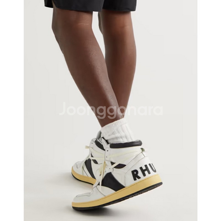 [280] 루드 하이탑 화이트 블랙 새제품 팝니다. Rhude Rhecess hi Black 루드 리세스 하이--7