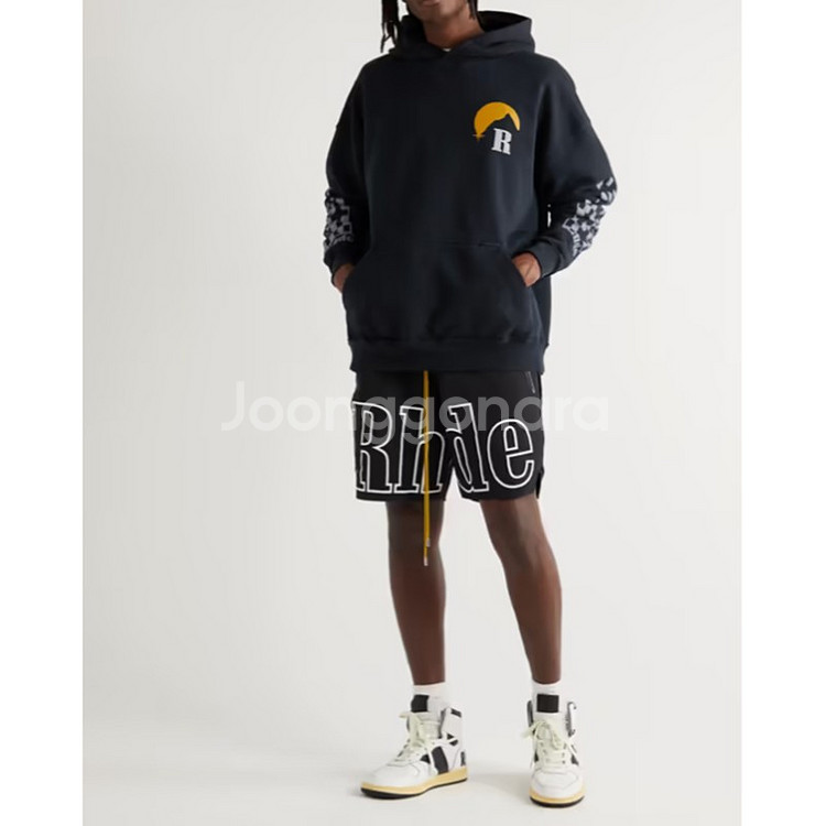 [280] 루드 하이탑 화이트 블랙 새제품 팝니다. Rhude Rhecess hi Black 루드 리세스 하이--6