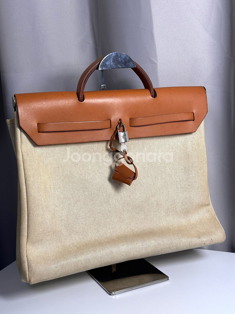 에르메스 에르백 카빈 39 베이지 & 내추럴 가죽--3