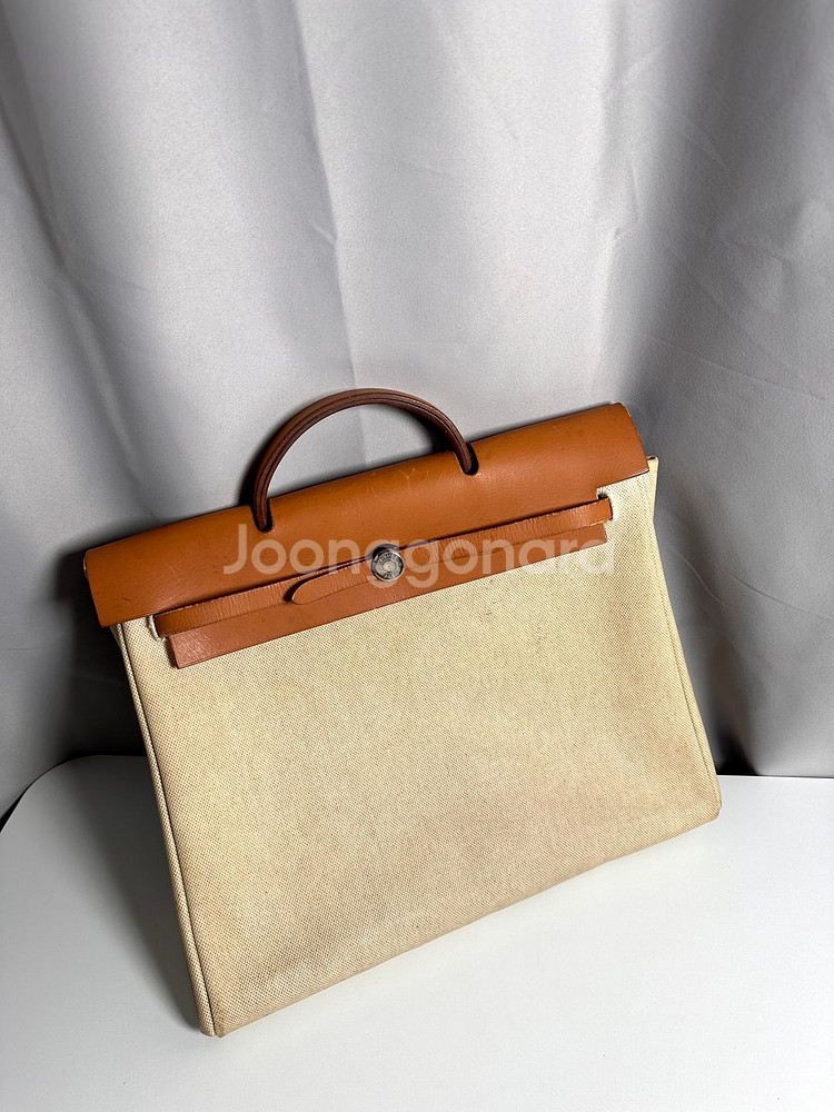 에르메스 에르백 카빈 39 베이지 & 내추럴 가죽--0
