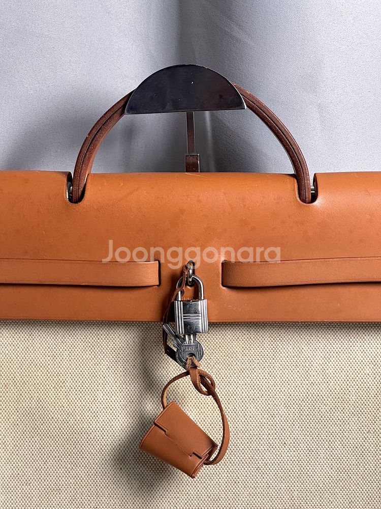 에르메스 에르백 카빈 39 베이지 & 내추럴 가죽--5