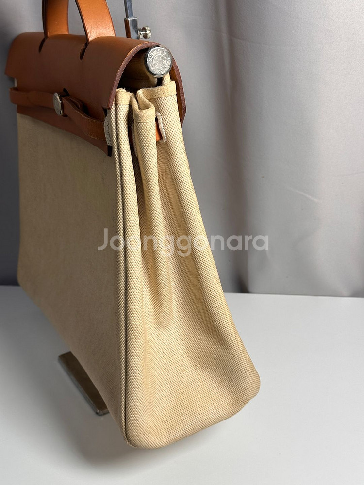 에르메스 에르백 카빈 39 베이지 & 내추럴 가죽--8