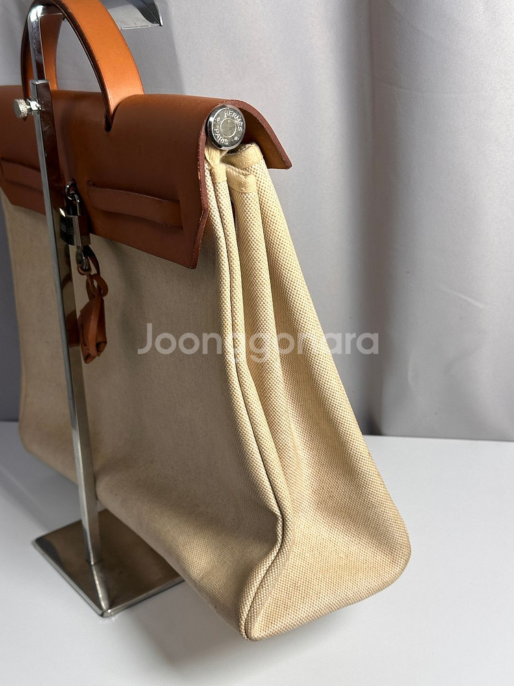 에르메스 에르백 카빈 39 베이지 & 내추럴 가죽--6