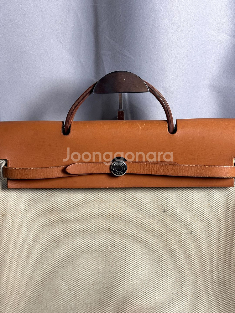 에르메스 에르백 카빈 39 베이지 & 내추럴 가죽--9