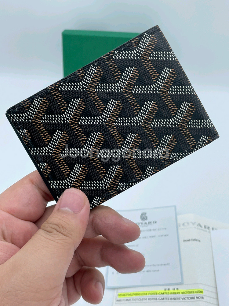 [ 풀구성 / 새상품급 ] 고야드 인서트 카드지갑 블랙--1