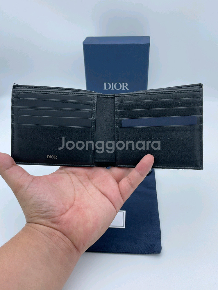 [ 풀구성 / 새상품급 ] 정품 디올 오블리크 반지갑 베이지--2