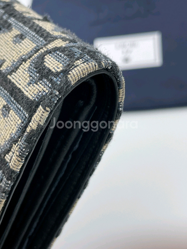 [ 풀구성 / 새상품급 ] 정품 디올 오블리크 반지갑 베이지--7