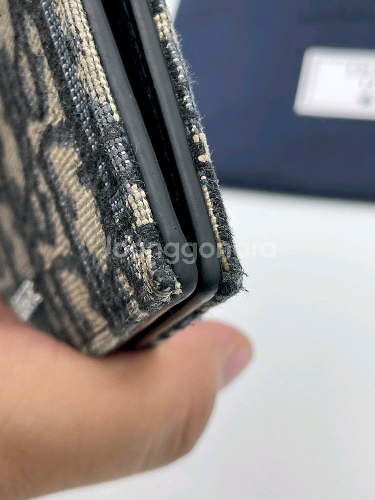 [ 풀구성 / 새상품급 ] 정품 디올 오블리크 반지갑 베이지--6