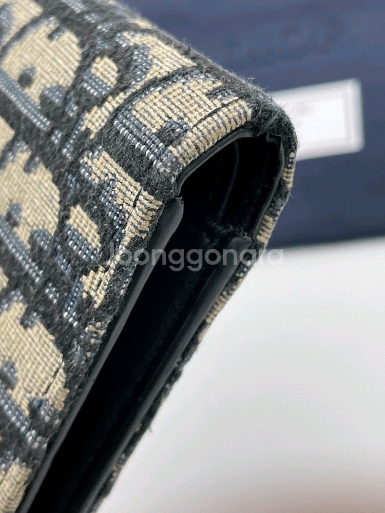 [ 풀구성 / 새상품급 ] 정품 디올 오블리크 반지갑 베이지--8