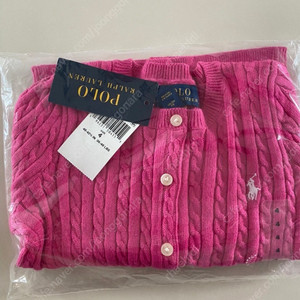 폴로키즈 케이블니트 가디건 4T 새상품