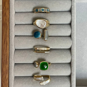 골드 오픈링 반지 6종 세트