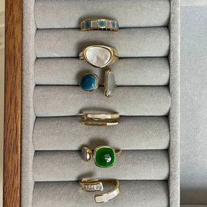 골드 오픈링 반지 6종 세트