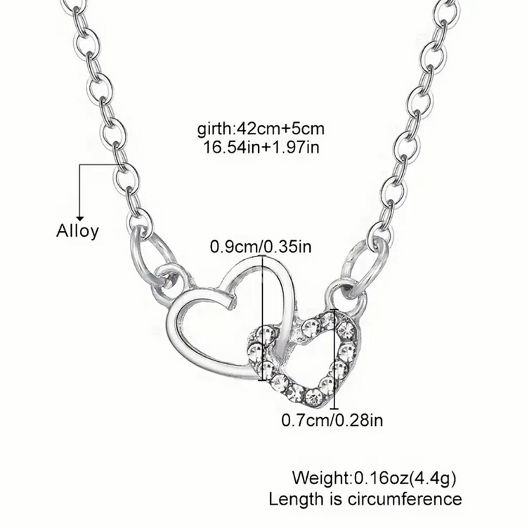 하트 펜던트 큐빅 목걸이--3
