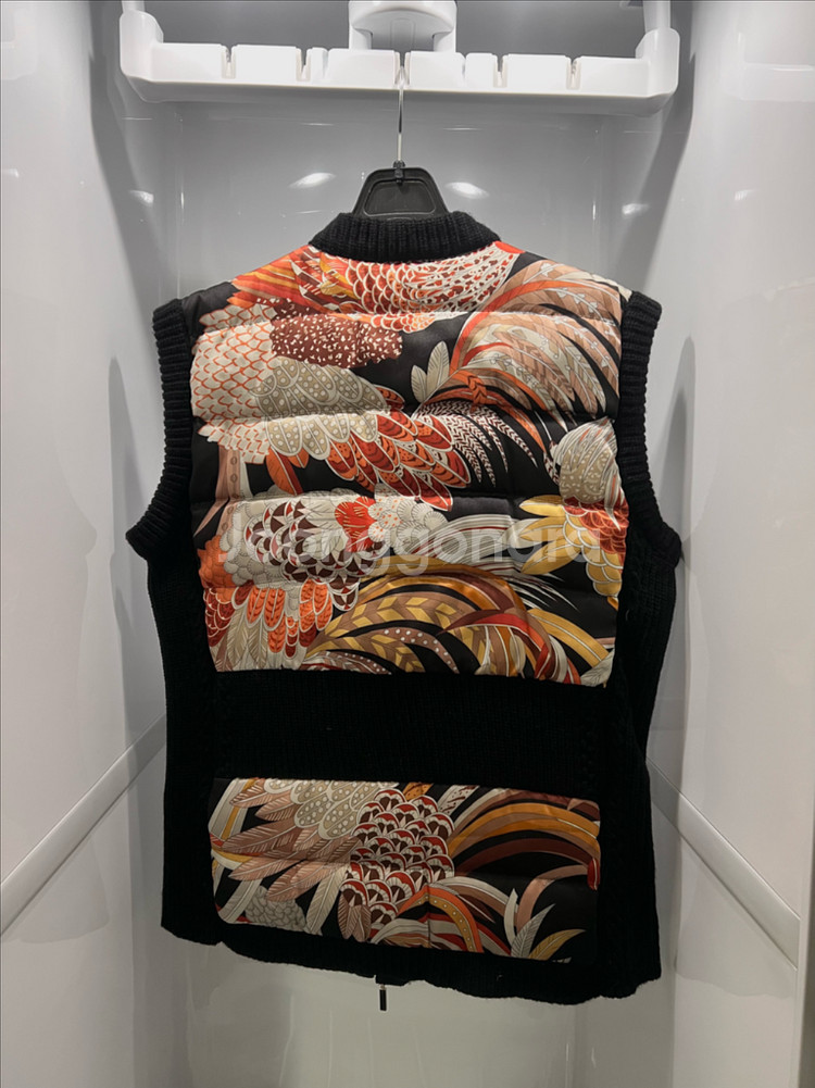 XL) 레오나드 LEONARD 캐시미어 구스다운 베스트 거위털 니트 패딩 조끼 점퍼 자켓 레오날드--1