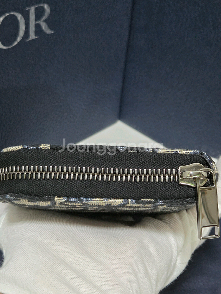 [새상품] 디올 오블리크 자카드 지퍼 장지갑--4