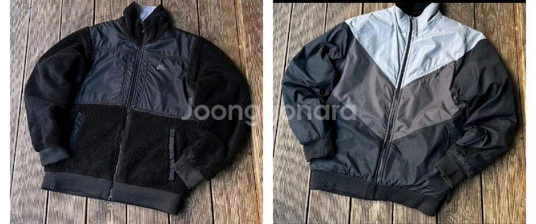 나이키 양면 리버시블 쉐르파 양털 아우터 후리스 바람막이 집업자켓 점퍼--0