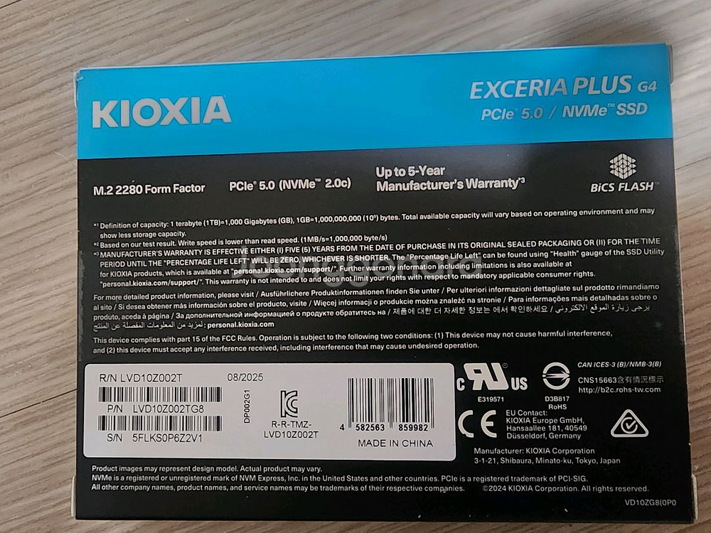 키오시아 엑서리아 플러스 G4 NVMe SSD 2TB--1