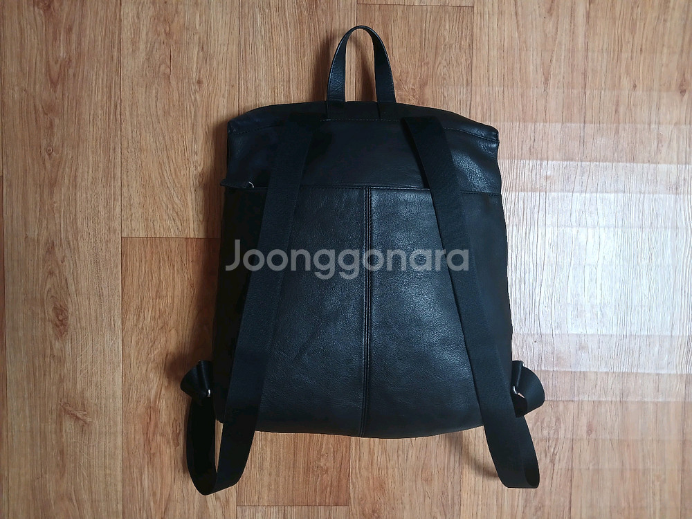 만다리나덕(정품) 남성 여성 올 가죽 백팩 (블랙) (상태 최상급)--6