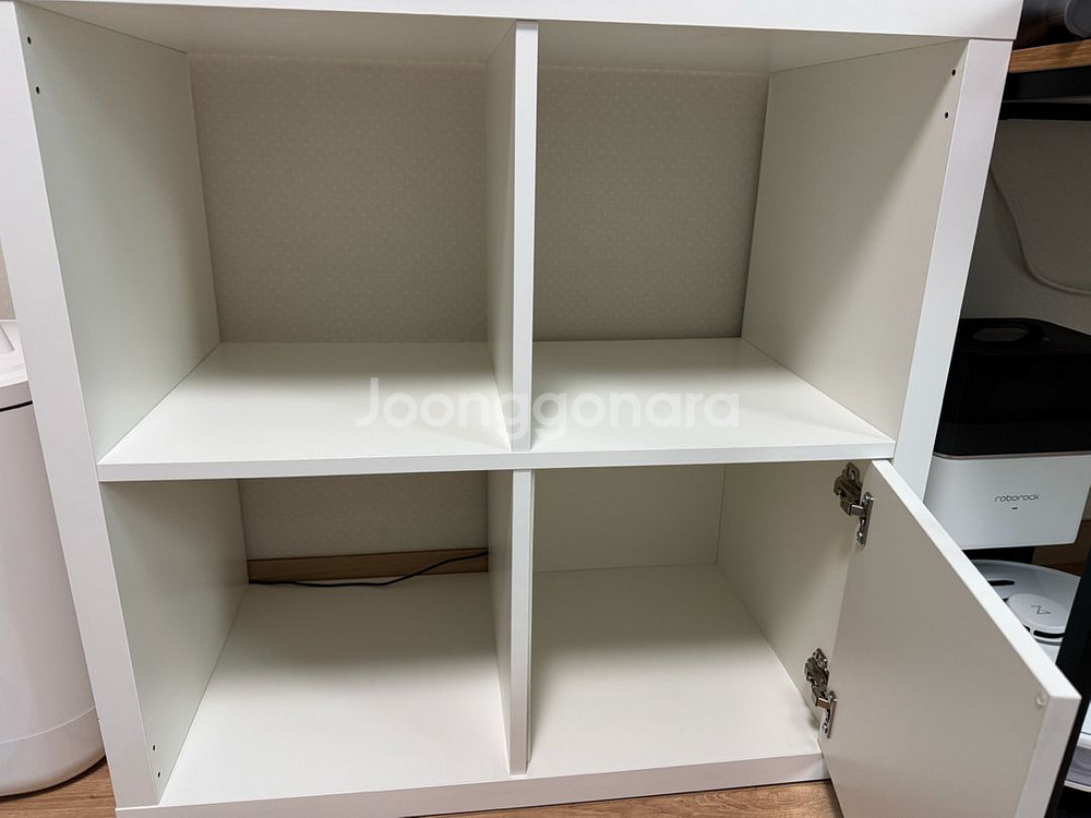 KALLAX 칼락스 4칸선반+도어식인서트--0