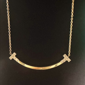 티파니 티스마일 입꼬리다이아 미듐 액센트 네크리스