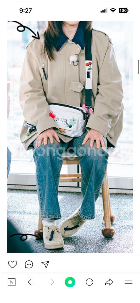 럭키슈에뜨 워크점퍼 34(36) 새상품 택포팜--3