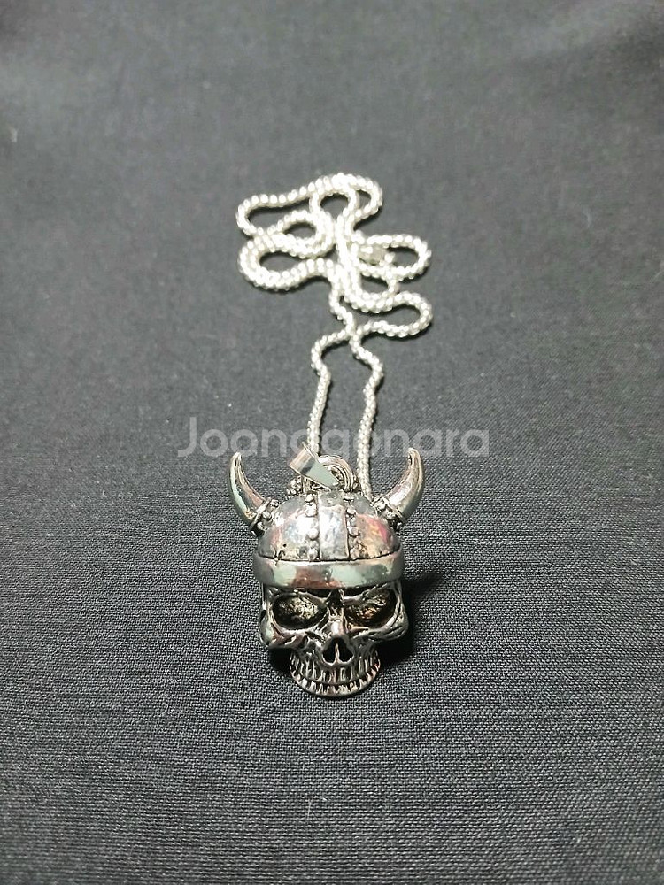 새상품) 해골디자인 라이더벨 스테인레스 목걸이--2