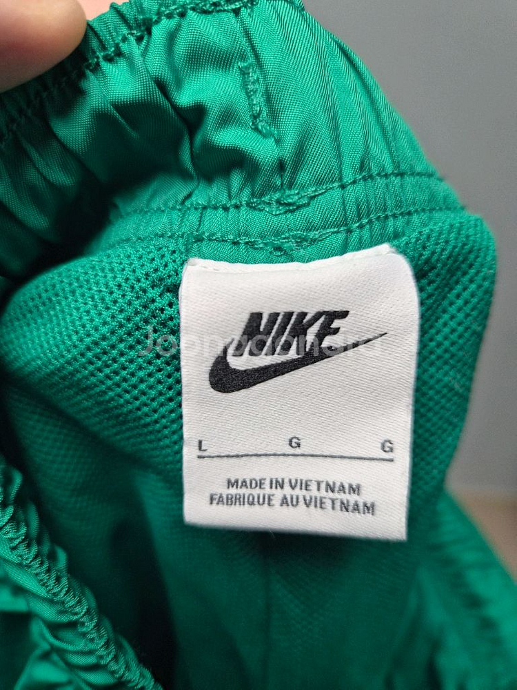 나이키 초록색 우븐 쇼츠 반바지--2