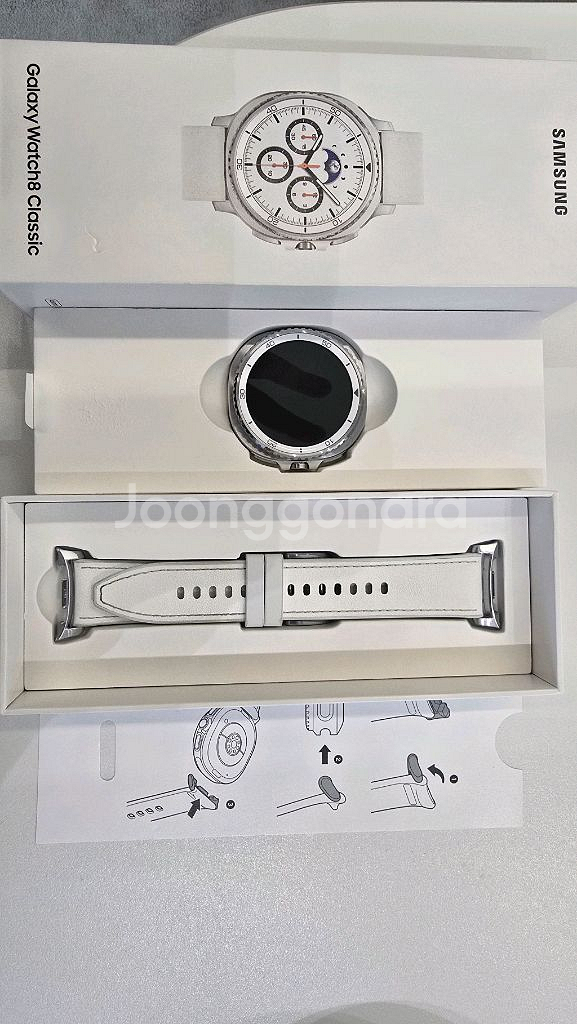 갤럭시워치8 클래식 46mm 화이트 풀박스 새상품급--0