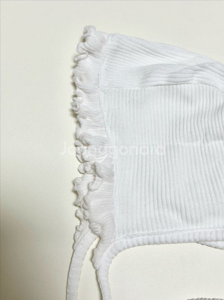 꼬숑 프릴 보넷 6m 아이보리--1