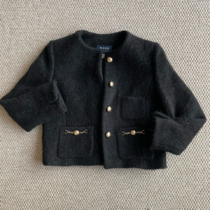 MINE 마인 블랙 울 혼방 자켓