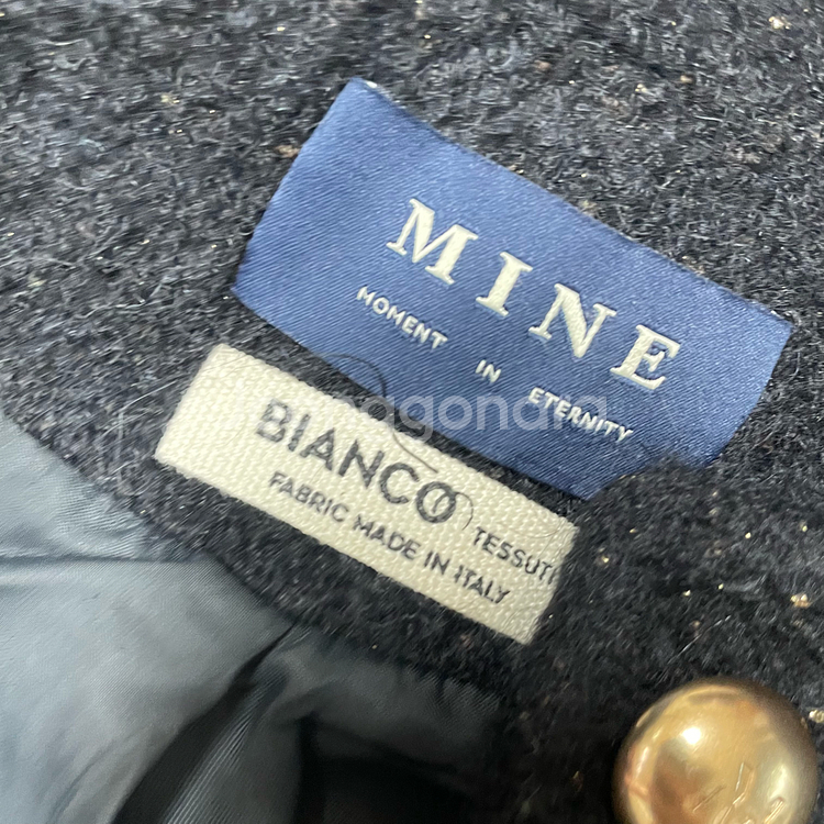 MINE 마인 블랙 울 혼방 자켓--3