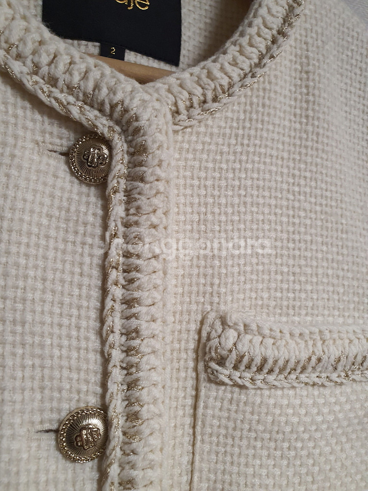 마쥬 maje 브레이드라인 트위드 자켓 2사이즈 정품--4