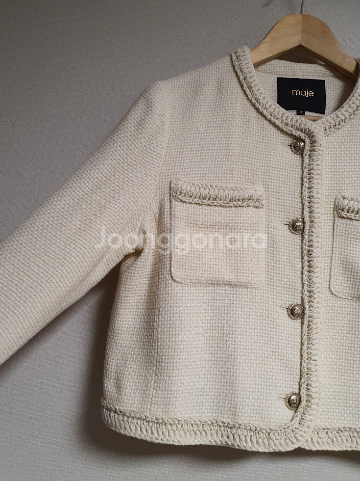 마쥬 maje 브레이드라인 트위드 자켓 2사이즈 정품--5