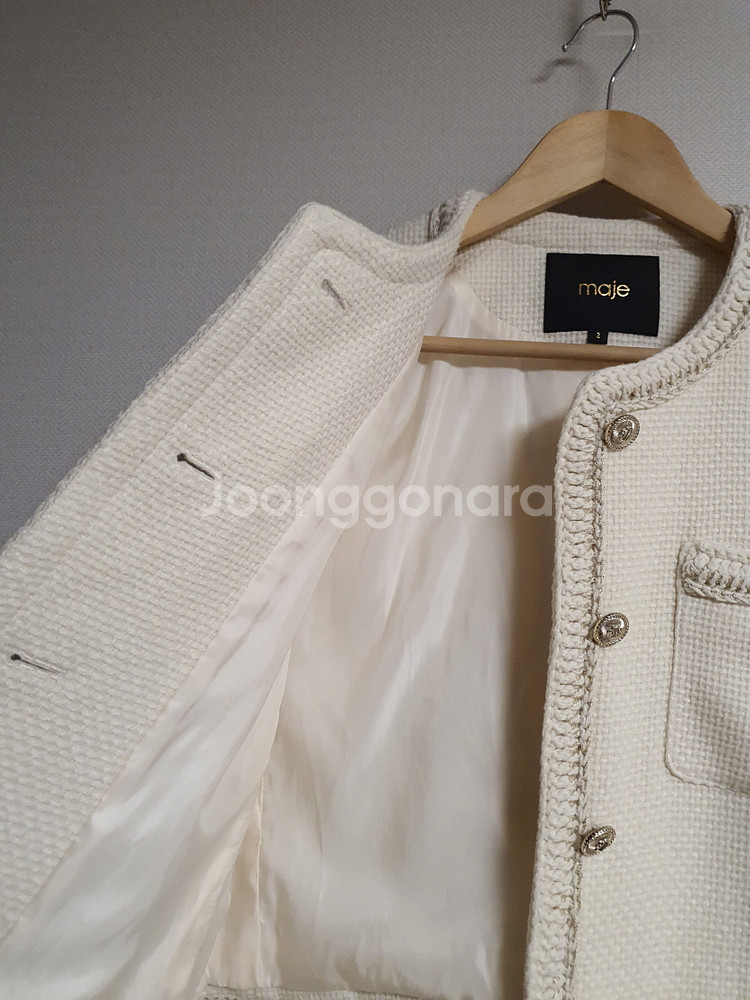 마쥬 maje 브레이드라인 트위드 자켓 2사이즈 정품--2