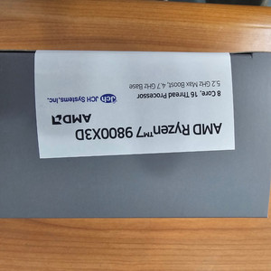 AMD 라이젠7 9800X3D CPU 국내정품 미개봉 새제품 판매합니다.