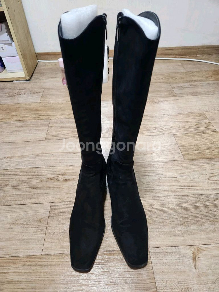 히프나틱 스웨이드 롱부츠 블랙 사이즈 240--2