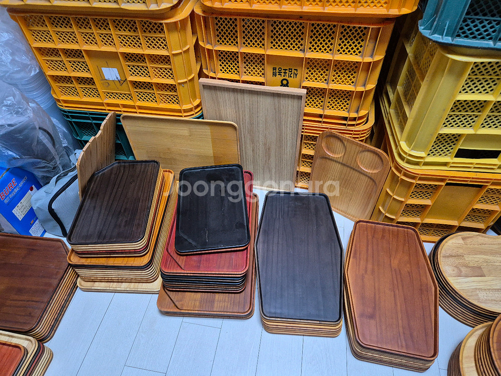 식품관 베이커리 카페 원목 디스플레이 인테리어 플레이팅--3