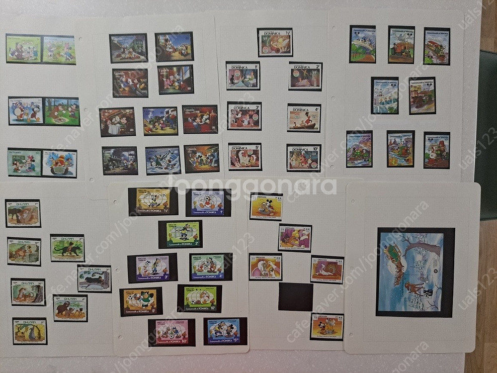 디즈니44미키20 디즈니캐릭터 스트랩 우표 종이액자 판매합니다--6