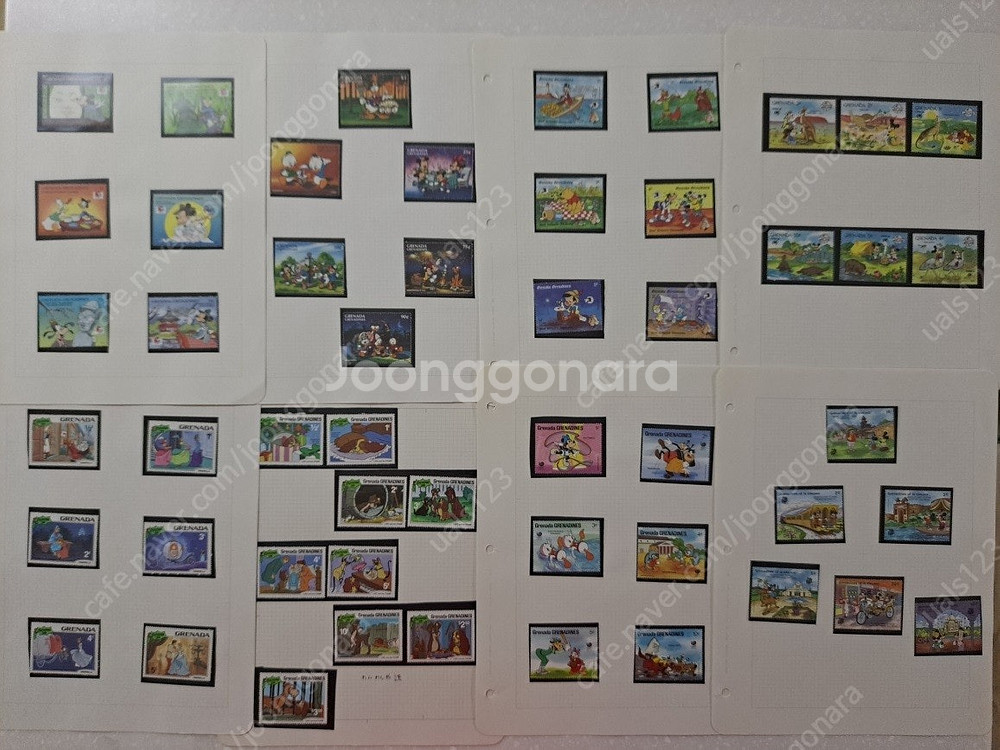 디즈니44미키20 디즈니캐릭터 스트랩 우표 종이액자 판매합니다--5