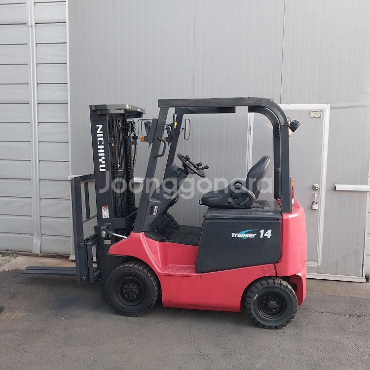 니찌유 전동지게차 1.4톤 사이드쉬프트장착 3단4300MM 485AH베터리 2018년식--0