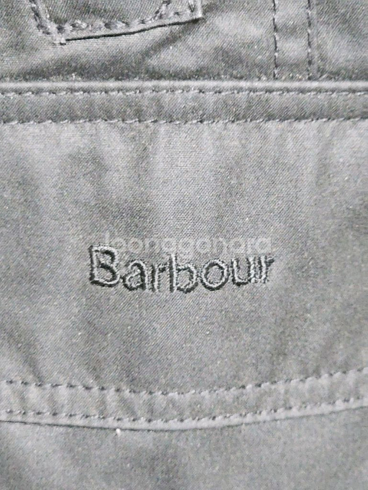 (S) 바버 비드넬 왁스자켓 블랙 왁싱점퍼 후드탈부착--5