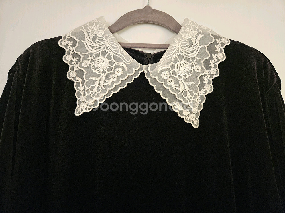 레이스 카라 원피스--0