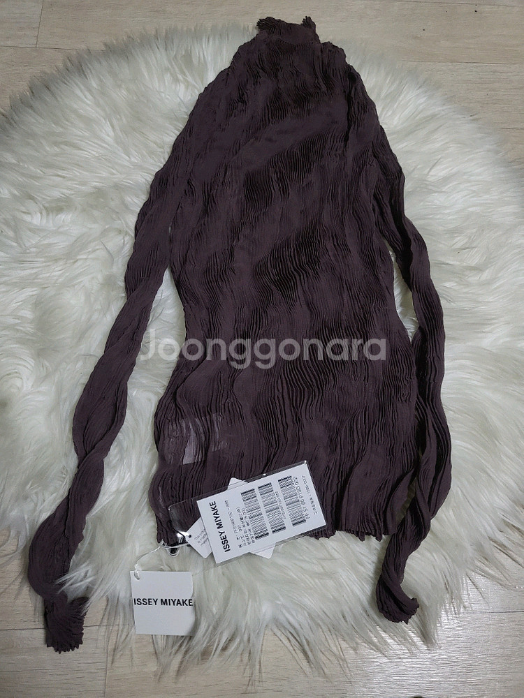 이세이미야케 탑 쉬폰 트위스트1 탑 나슈 브라운 2사이즈--1