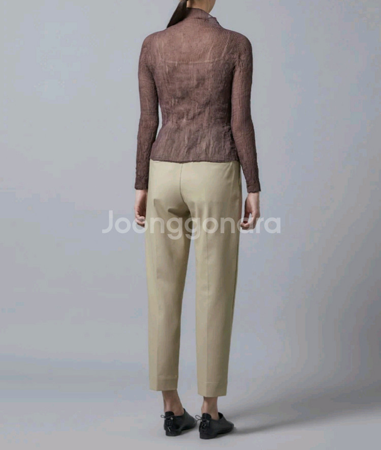 이세이미야케 탑 쉬폰 트위스트1 탑 나슈 브라운 2사이즈--8