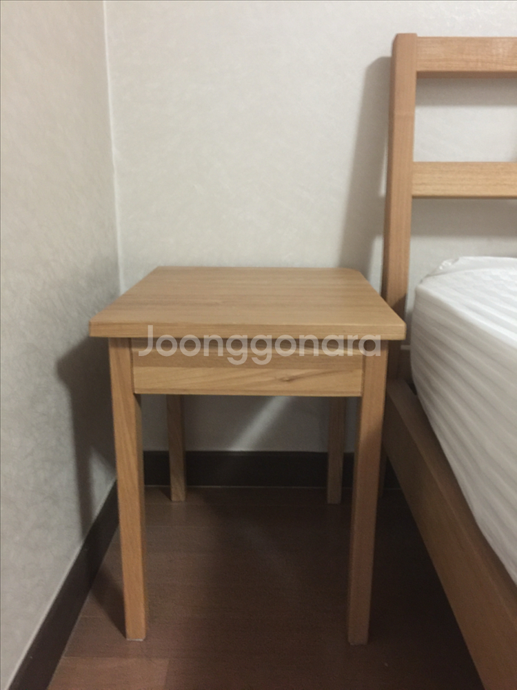 무인양품 물푸레나무 침대 사이드테이블 (2개)--0