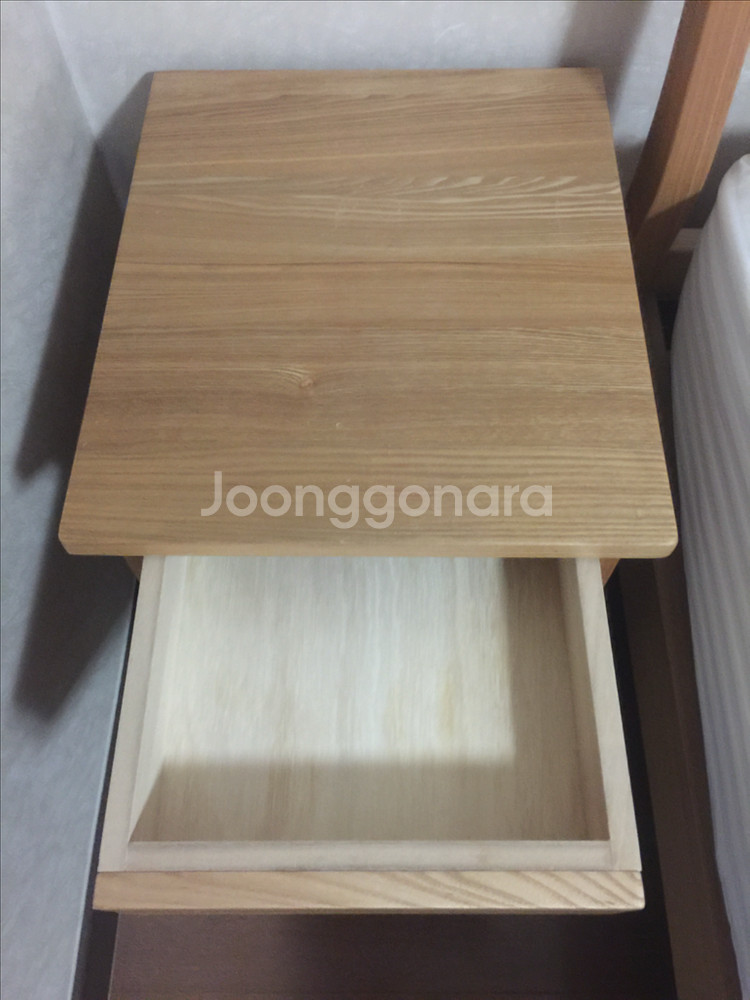 무인양품 물푸레나무 침대 사이드테이블 (2개)--3