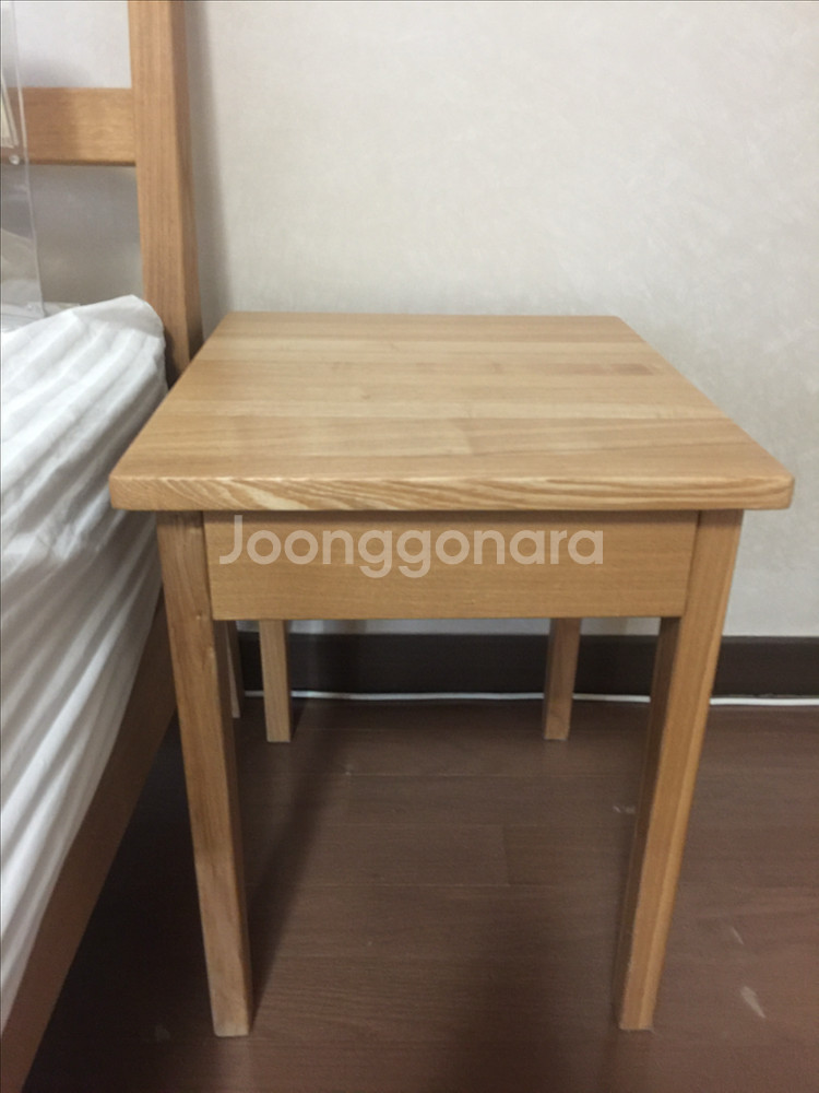 무인양품 물푸레나무 침대 사이드테이블 (2개)--4