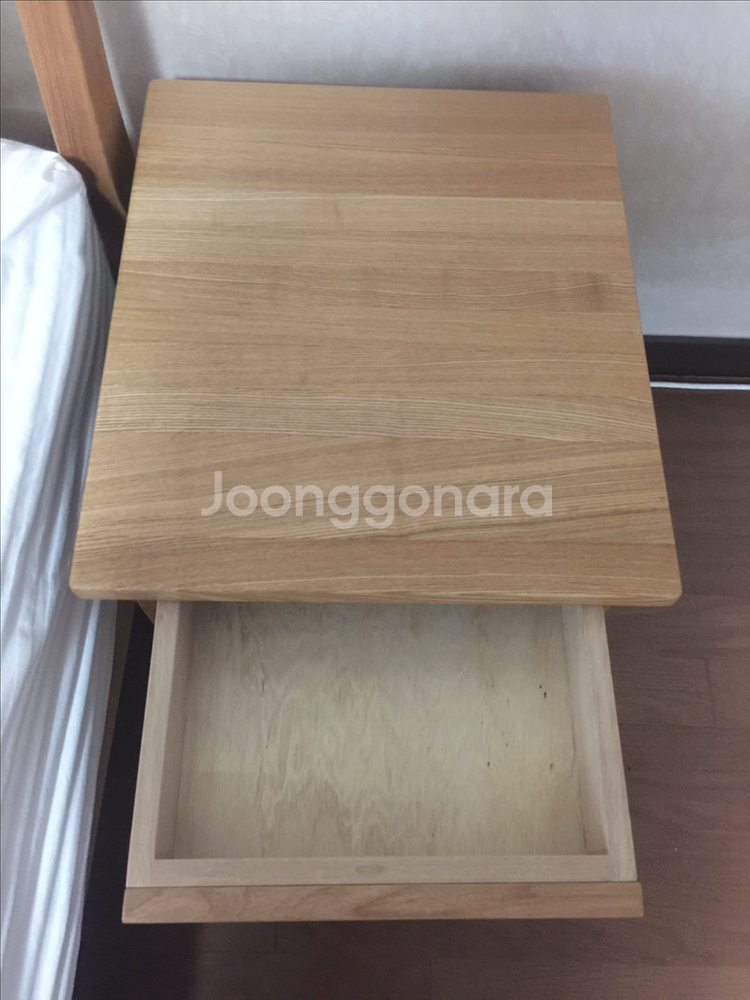 무인양품 물푸레나무 침대 사이드테이블 (2개)--5