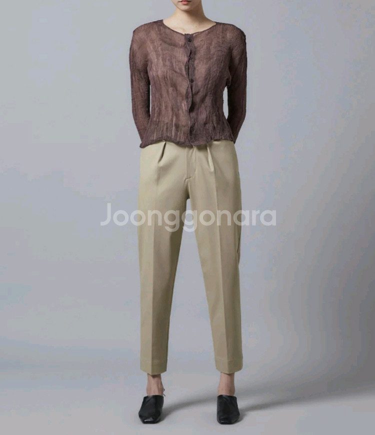 이세이미야케 가디건 쉬폰 트위스트1 가디건 나슈 브라운 2사이즈--6